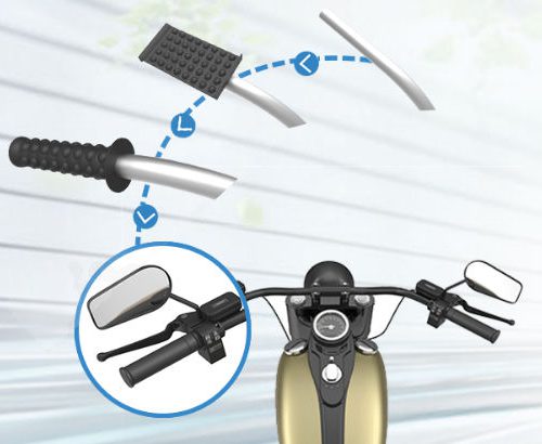 ZW3D Flexible Embossing, Morphing & Wrapping Motorcycle handle grip with embossed features to air grip