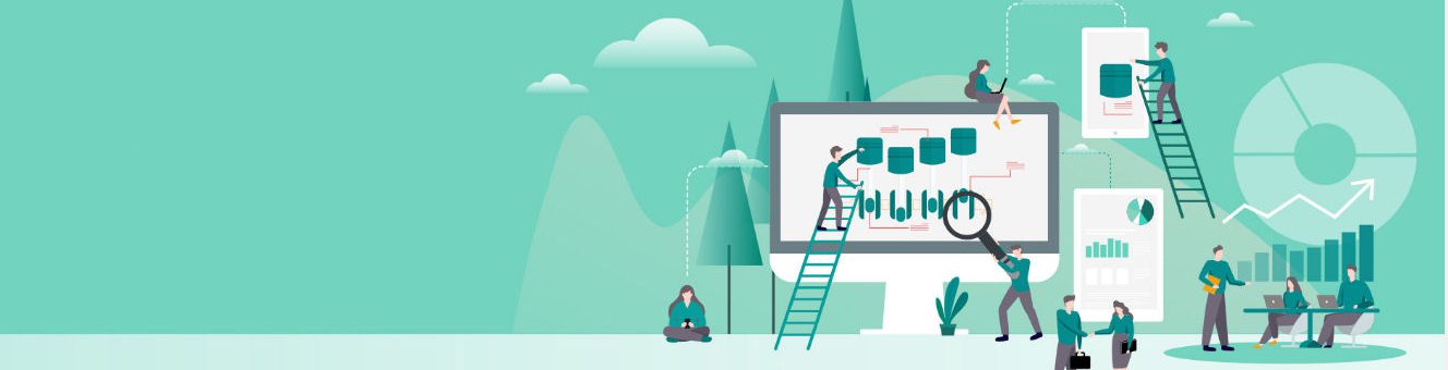 CADbro Top Banner Image Cartoon of groups of man and women working collaboratively